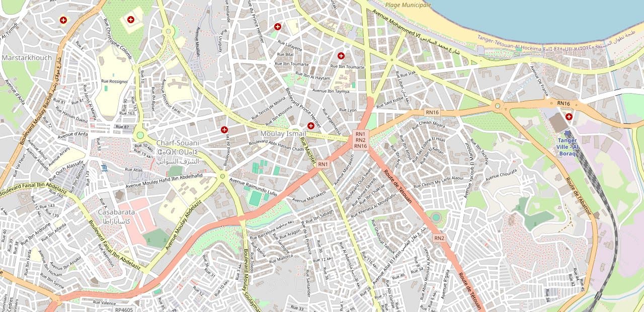Carte de localisation White Brand — Technopark, Avenue Mohammed V, Tanger