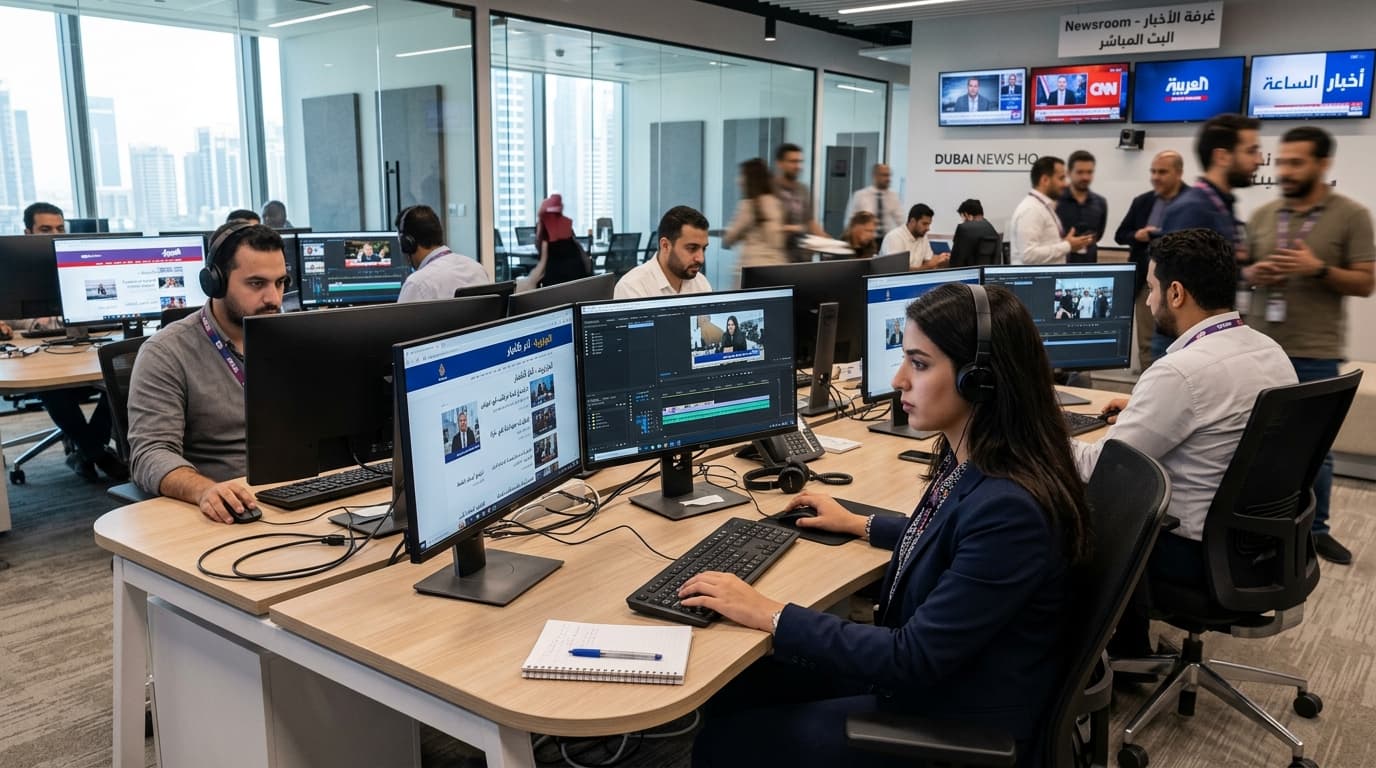 Rédaction du journal Al Massaa Al Youm — Travail éditorial en continu