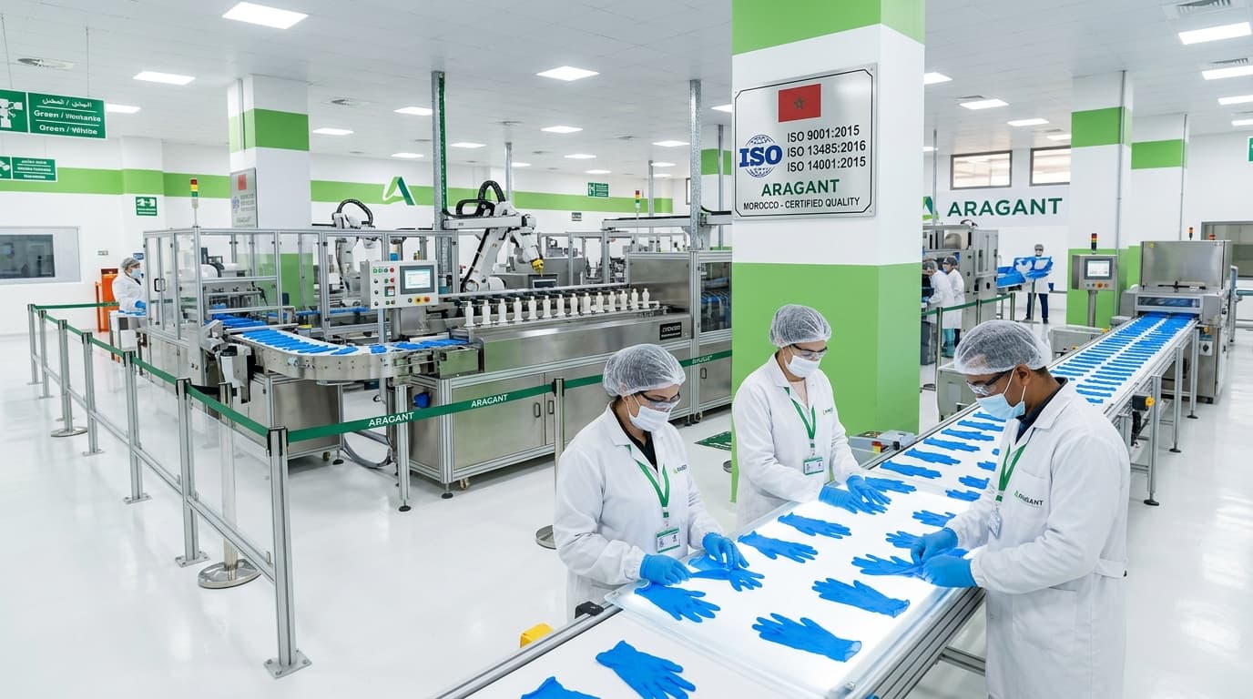 ARAGANT — Comment le 1er fabricant de gants en nitrile au Maroc a multiplié ses demandes B2B grâce à un site vitrine industriel premium